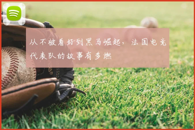 从不被看好到黑马崛起,法国电竞代表队的故事有多燃